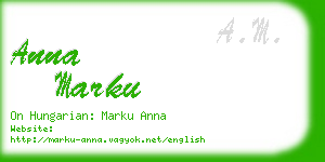 anna marku business card